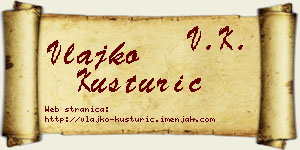 Vlajko Kusturić vizit kartica